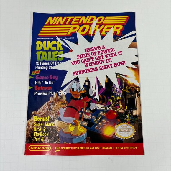 Nintendo Power Magazine 1989 Early Issue # 8 Duck Tales, RARE Promo Issue - Picture 1 of 7